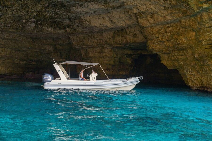 Blue Lagoon, Crystal Lagoon & Comino Caves Private Boat Tour - Stop 1: Saint Mary’s Tower photo stop, then a quick swim hit