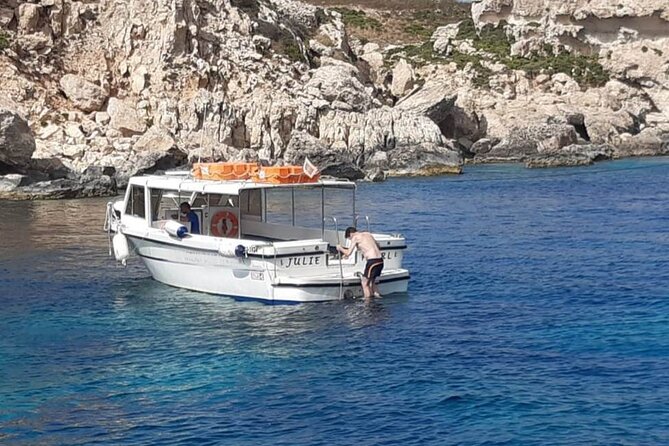 Comino and Gozo Private Boat Tour : Julie Pearl Boat - Elephant Rock photo moment, plus underwater-friendly depth range