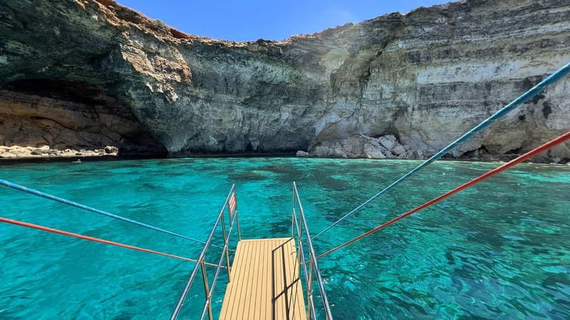 Comino Blue Lagoon & Crystal Lagoon - 3 Bay Cruise - Blue Lagoon and Comino Island: the real decision is onboard vs ashore