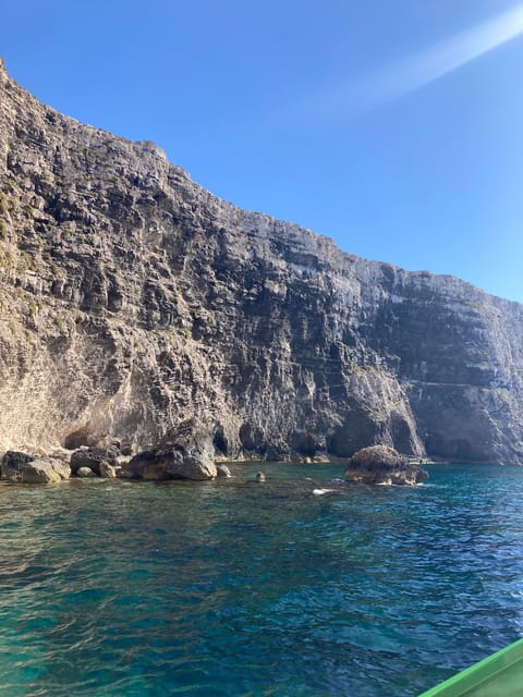 Comino: Private boat tour with Snorkeling activities & caves - P31 wreck, reefs, and a couple of cave stops for variety