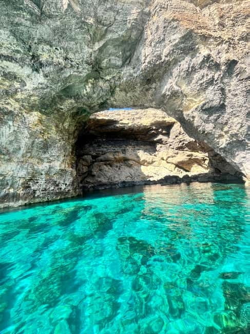 From Gozo:Around Comino, Blue Lagoon, Crystal Lagoon & Caves - What to bring so you enjoy every stop