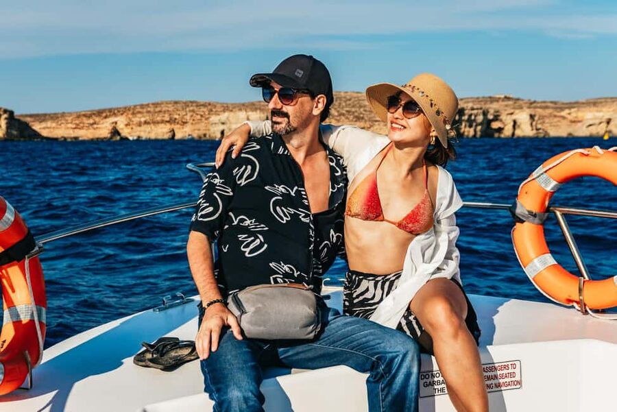 From Malta: Gozo Quad Bike Tour & Comino Boat Tour w/ Lunch - Comino by boat: caves, Blue Lagoon views, and the summer swim option