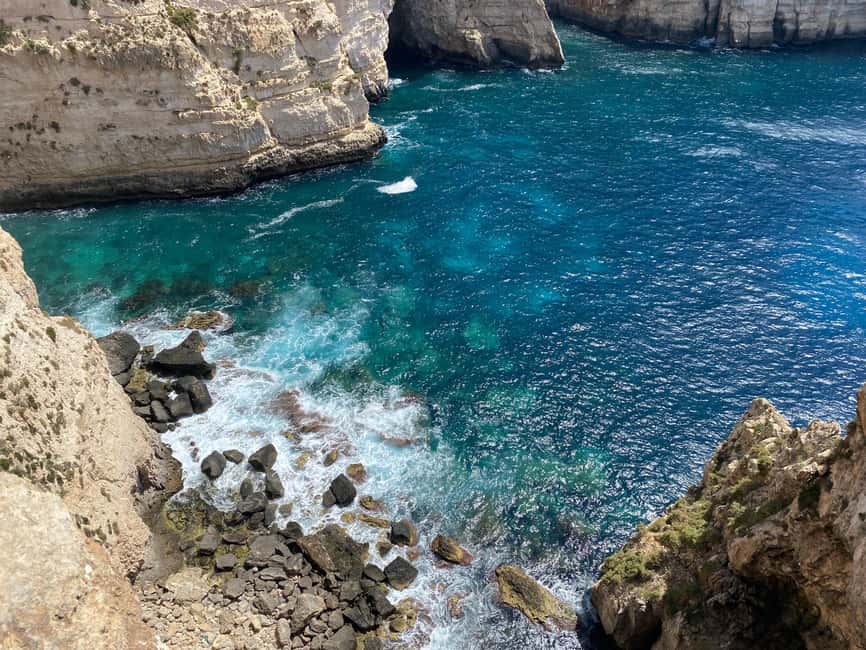 From Sliema: Blue Grotto Excursion & Sea Caves Boat Tour - Meeting Point, Private Bus, and How the Day Flows
