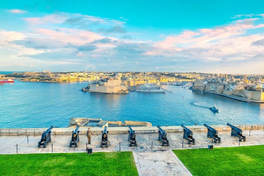 From Sliema: Cruise Around Malta's Harbours & Creeks - Sa Maison Ferry Terminal and Marsamxett Harbour: the waterway that frames Valletta