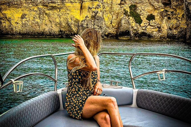 Full Day Malta Private Boat Tour Blue Lagoon Comino and Gozo - Gozo’s Ramla Bay: red sand, clear swim time, and Mixta Cave views