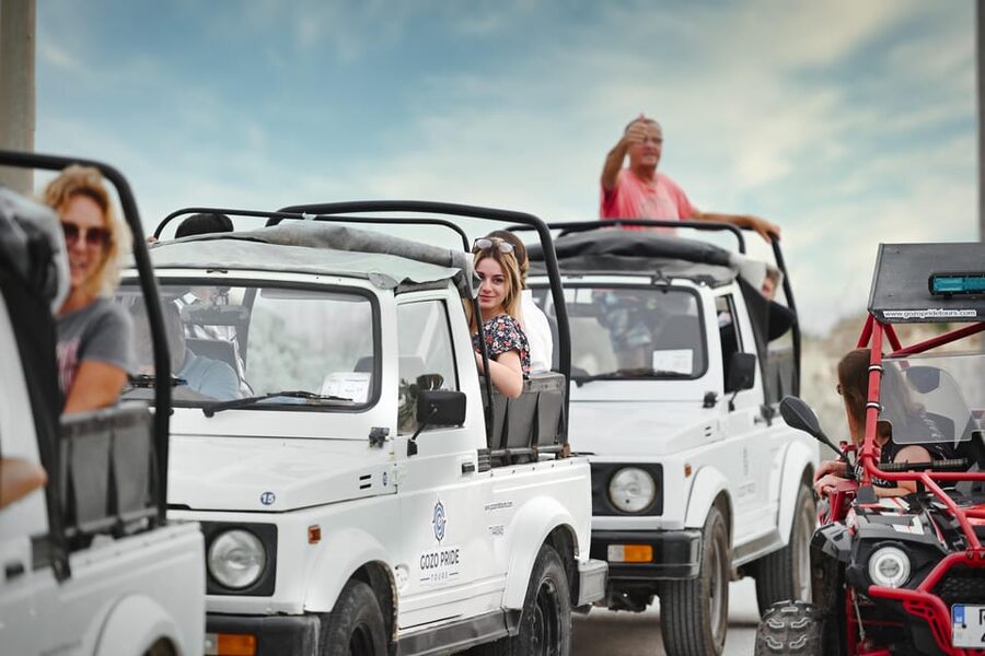Gozo Island: Shared Sunset UTV Combi Tour & Comino Visit - Food, drinks, and the comfort reality check