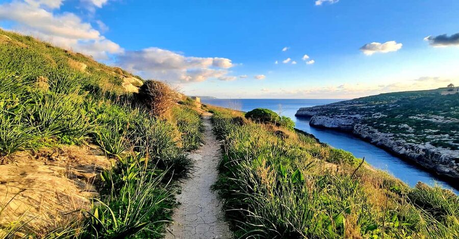 Gozo Unveiled Hiking: A Guided Hike Tour in Gozo- South East - The Hole in the Wall Passage and the Nature Lesson