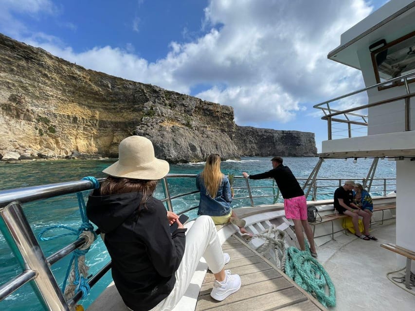 Malta: Gozo Comino and Blue Lagoon Boat Tour with Swim Stop - Comino cruise-by: caves and landmarks you see from the best angle