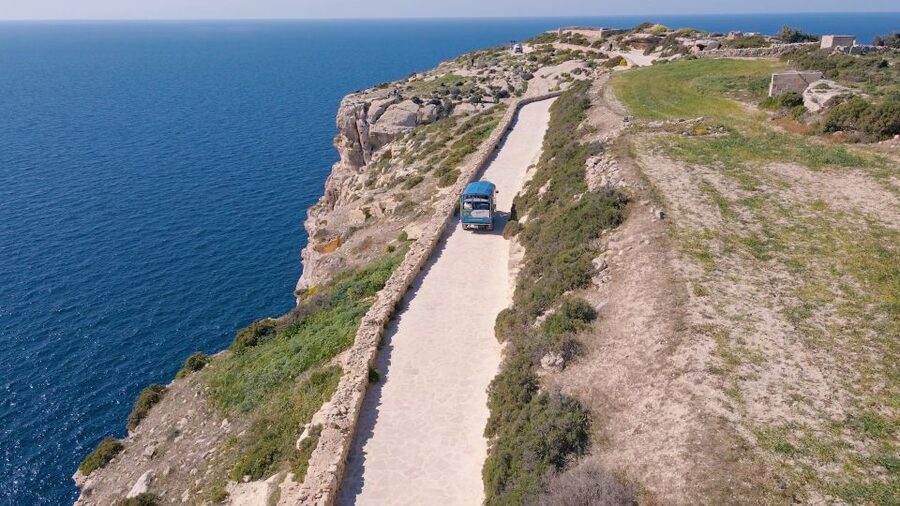 Malta: Gozo Full-Day Tuk-Tuk Tour and Lunch - Sanap Cliffs and Knight’s Wash House: big views, old routines