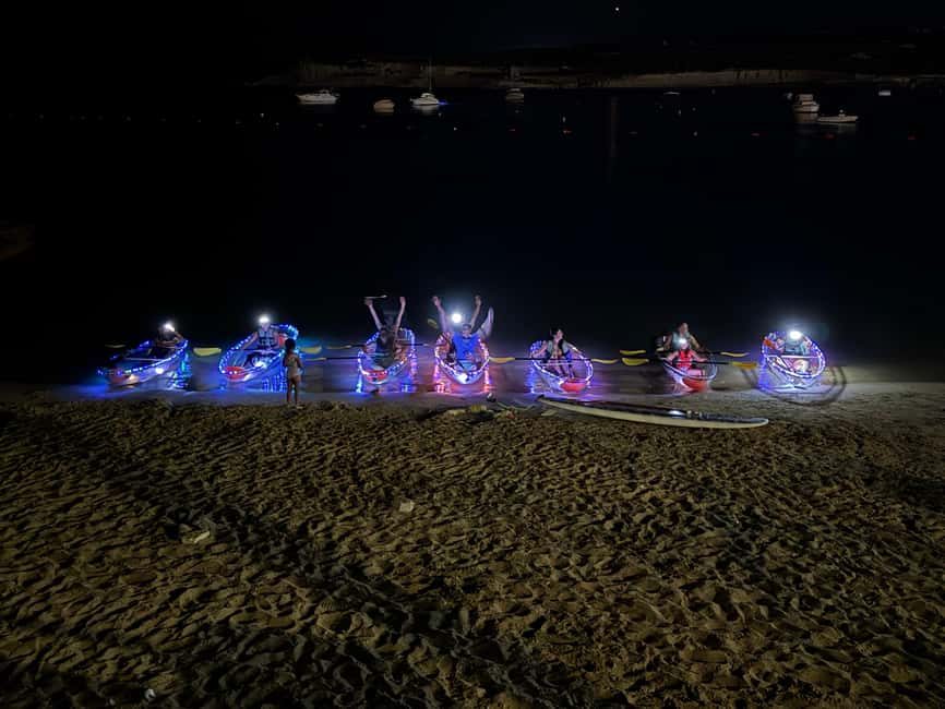 Malta: Illuminated Night Kayak Tour - Glow In The Dark - Seeing Fish and Rocks Through a Glowing Seabed