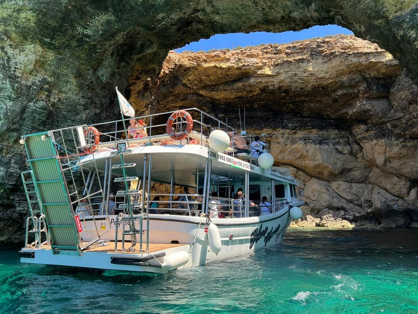 Mellieha: Comino, Crystal & Blue Lagoon 2 Bay Evening Cruise - Pegasus on the water: size, comfort, and snorkel-friendly timing