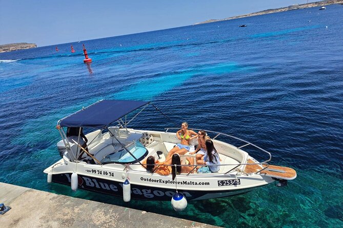 Private Boat Tour at Comino's Blue Lagoon and Crystal Lagoon - Blue Lagoon stop: swim off the boat with snorkel gear in hand