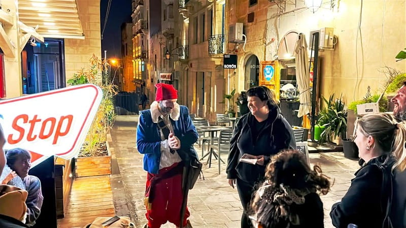 SINFUL SECRETS OF VALLETTA - Blood, Booty and Courtesans - Side streets for street-level stories: Knisja Santa Ursula, Archangel Michael, Archbishop Street, and St. Christopher’s Street