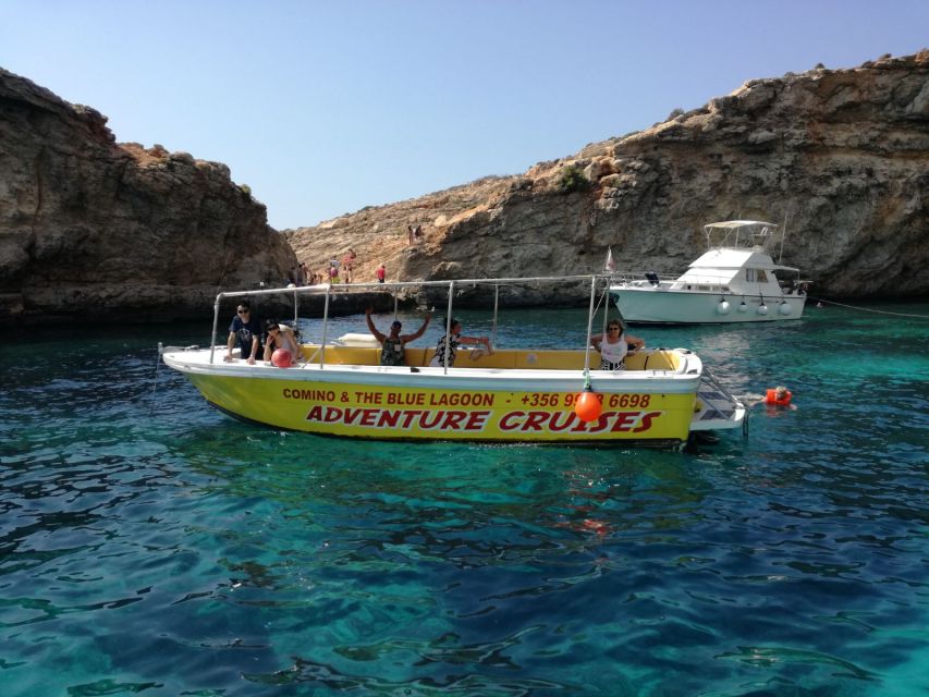 Sliema: Boat Trip to Comino Blue Lagoon, Gozo, and Caves - Crystal Lagoon: the first swim stop for clear-water bragging rights