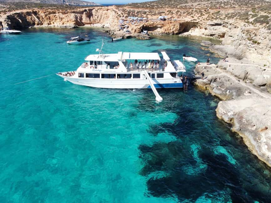 Sliema: Cruise to Comino, Crystal Lagoon, and Blue Lagoon - Comino sea caves and Santa Maria caves: the quick wow on the way back