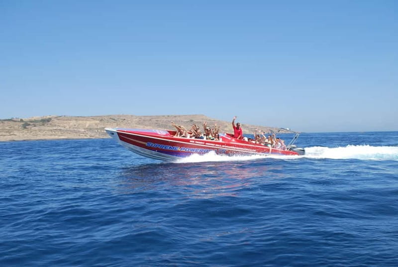 Sliema: Powerboat trip to Gozo & Comino with Caves - Sliema Powerboat Ride at 11:00: Speed, Music, and Jumpy Water