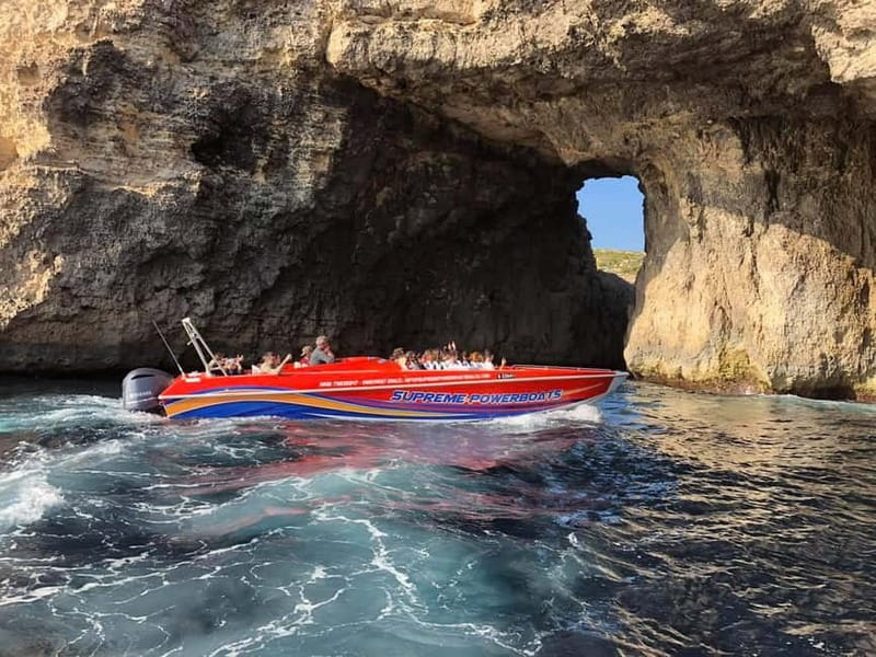 Sliema: Powerboat trip to Gozo & Comino with Caves - Gozo for 2.5 Hours: Use the Harbor Time Like a Local