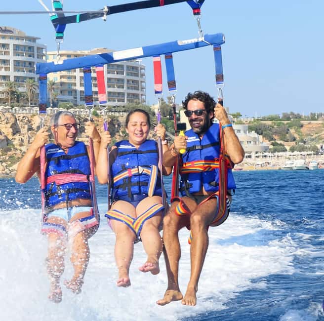 St. Julian's: Parasailing Flight with Photos and Videos - Boat ride to the takeoff spot: the calm part before the lift