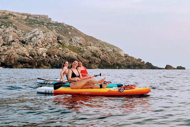 SUP Sunset Paddling to Ta Marija Caves - Cave entrance photo time: your best moment for memorable shots