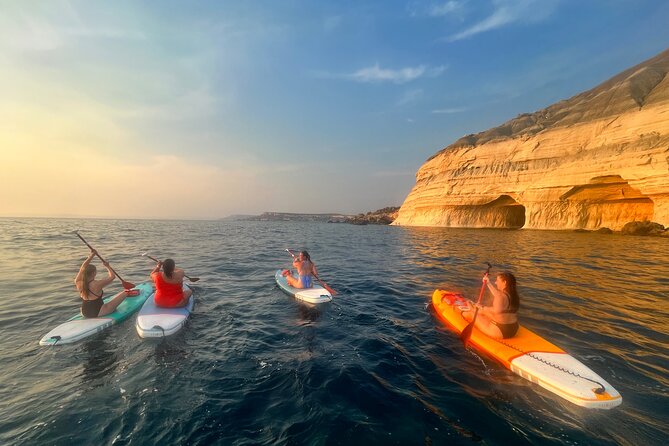 SUP Sunset Paddling to Ta Marija Caves - Paddling toward Ta’ Marija caves: what the journey is really like