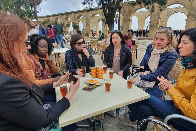 Valletta Food Tour - Upper Barrakka Gardens: the Grand Harbour view plus canon firing