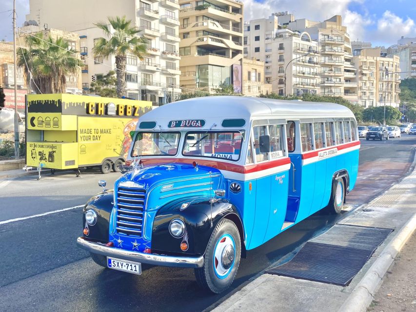 Valletta: Vintage Bus to Valletta, Sliema, Rabat & Mdina - Key things to know before you ride