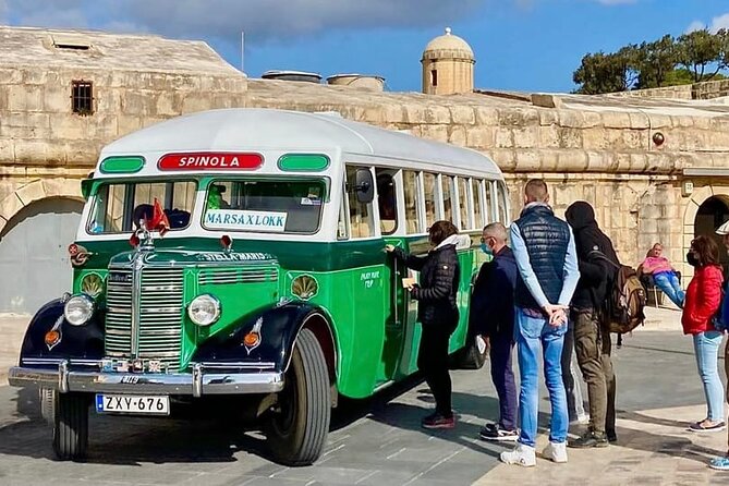 Vintage Bus to Valletta and Sliema and Rabat and Mdina - Getting on: pickup stops and how the mobile ticket helps